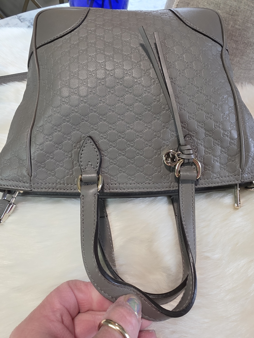 Gucci BreeMicro GG Embossed Small Shoulder/crossbody Tote - Picture 4 of 15